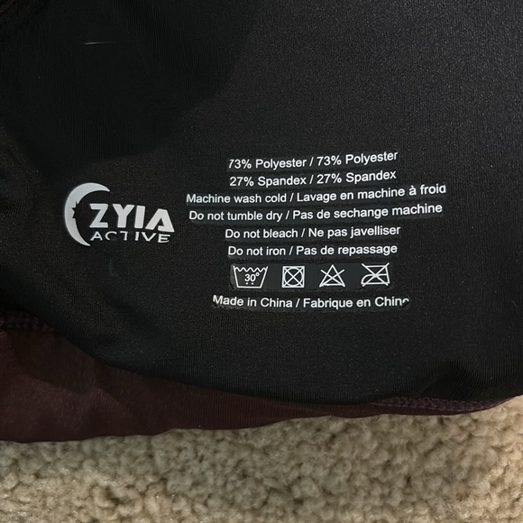 ZYIA Purple Sports Bra with Strappy Back and Stretchy Fit - Picture 2 of 3